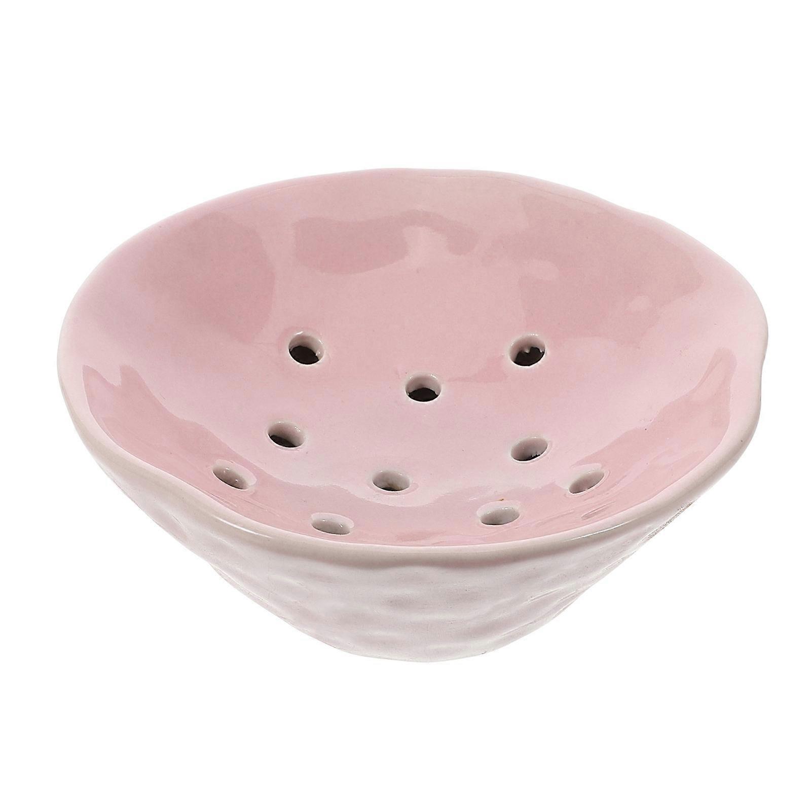 Modern Aesthetic Vase Small Lotus Pod Container For Adults Tabletop Display 5.3X5.3X2.2In Pink 1Pack