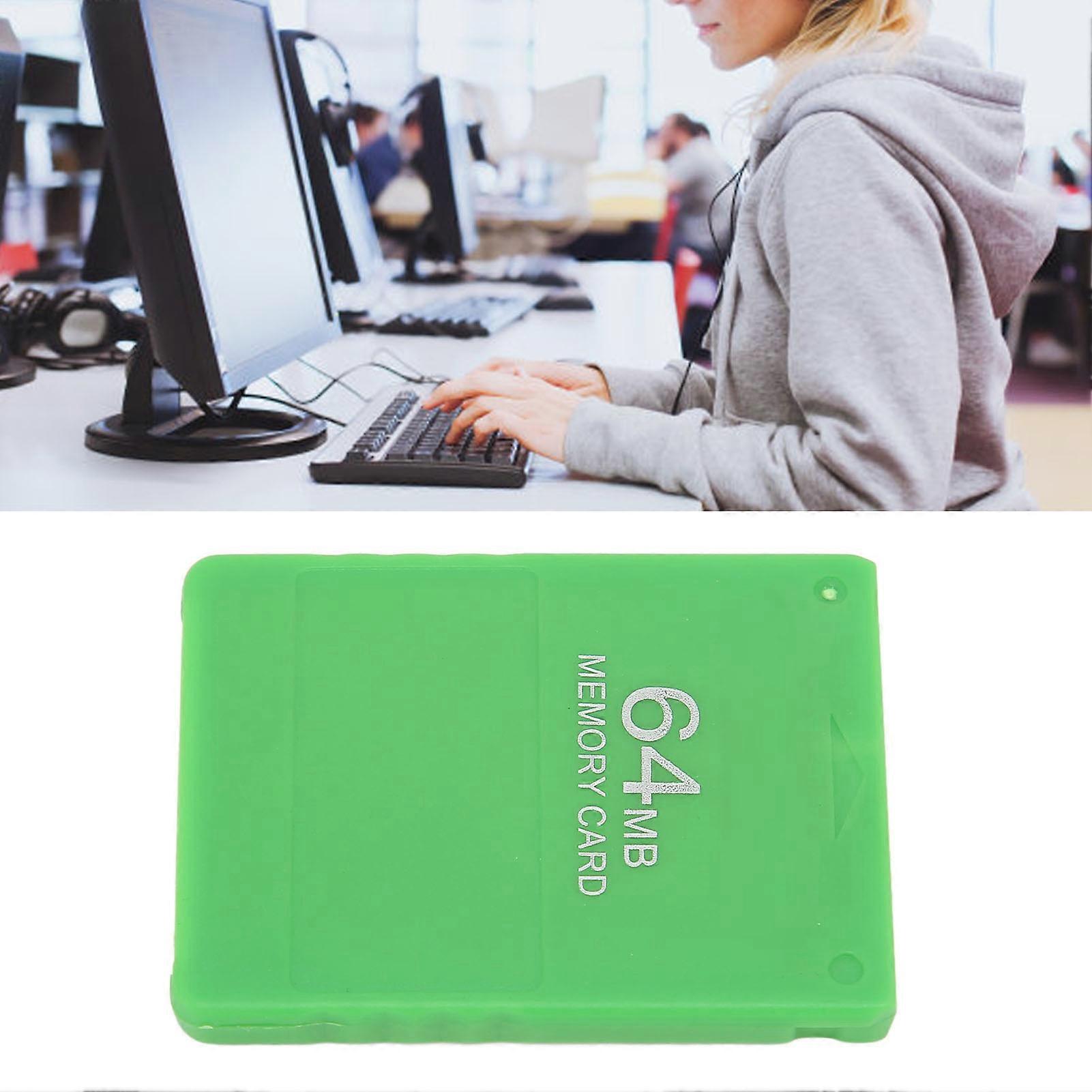 64MB Gaming Memory Card High Speed FMCB1.966 Video Game External Data Card for PS2Green 