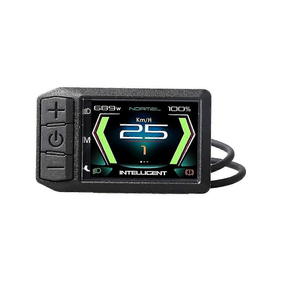 Elektrisk Ycle LCD 600c Display Speed Indicator Dator För Hub 24v 36v 48v 52v S