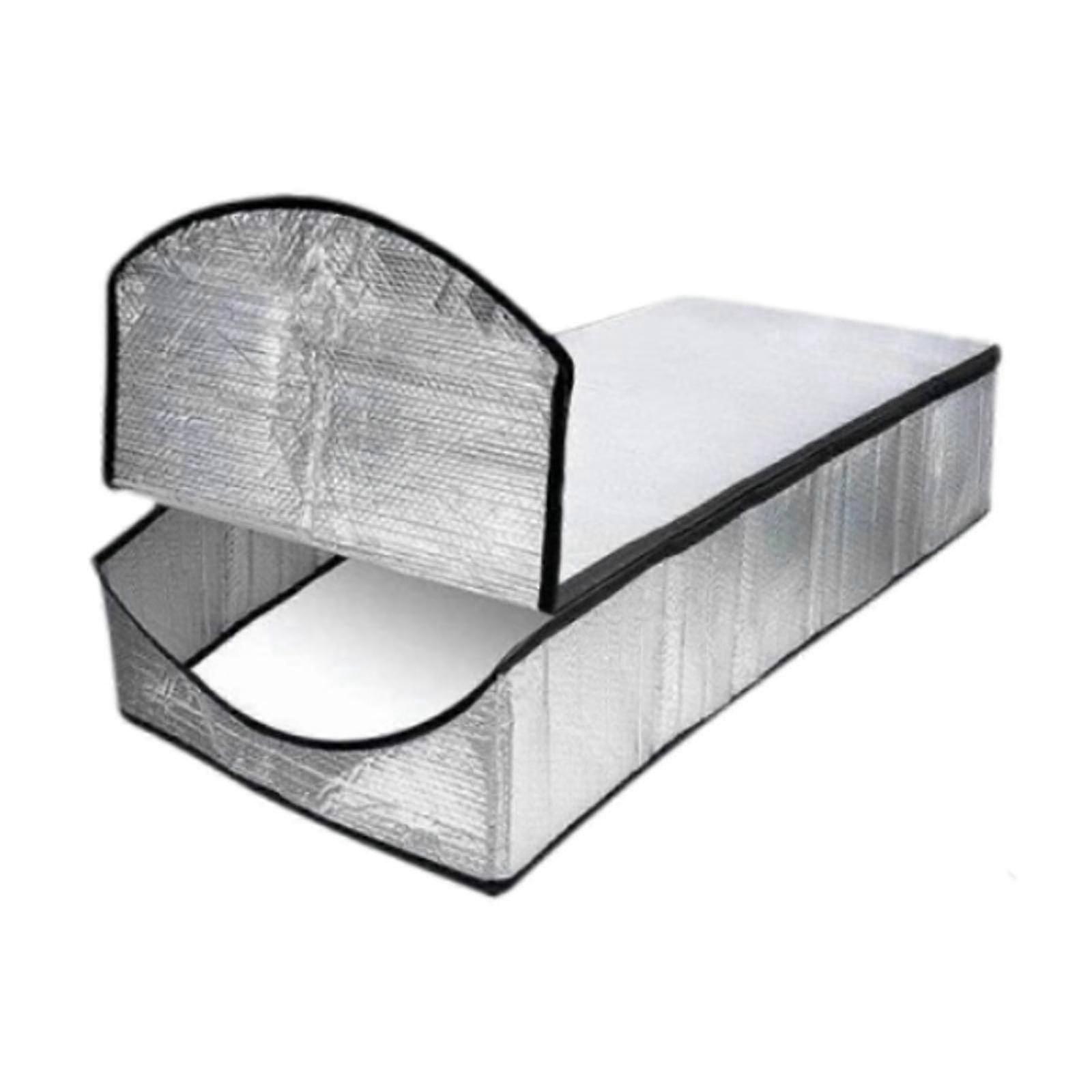 Thermal Insulation Cover for Loft Hatch with Zippered Access, Aluminum Foil Attic Door Dust Proof Energy Saving