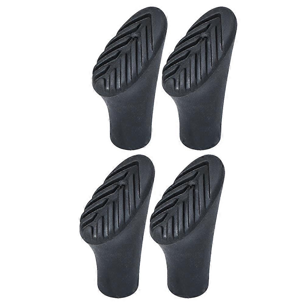 4pcs Non Slip Rubber Tips for Walking Sticks – Durable Alpenstock Protectors for Better Grip and Longevity on Slippery or Steep Terrain