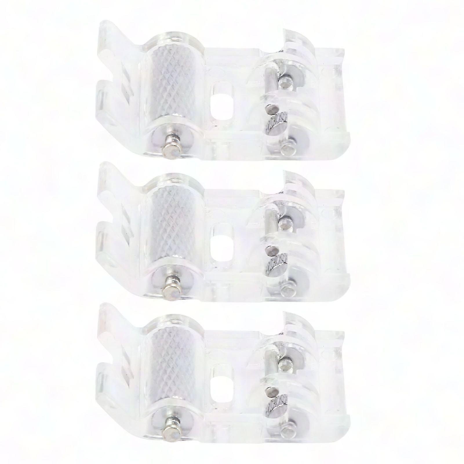3Pcs Transparent Plastic Roller Foot Presser - Easy Use Sewing Essential Tool