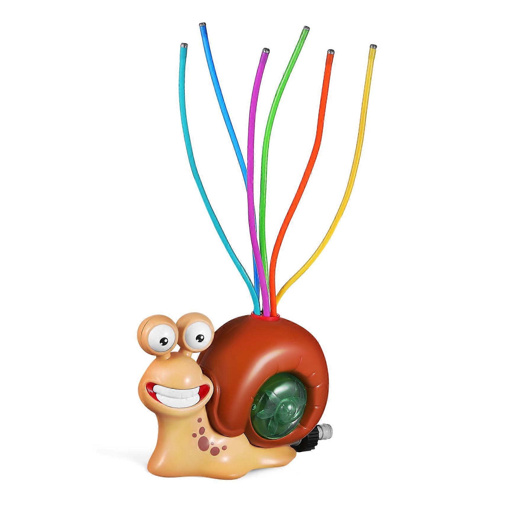 Outdoor water sprinkler for snails, water spray with swing pipe for summer days, safe material for creative water fun in the garden.