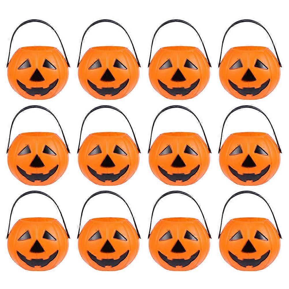 Halloween Decorations Pumpkin Shape Buckets for Storage Use 25Pcs