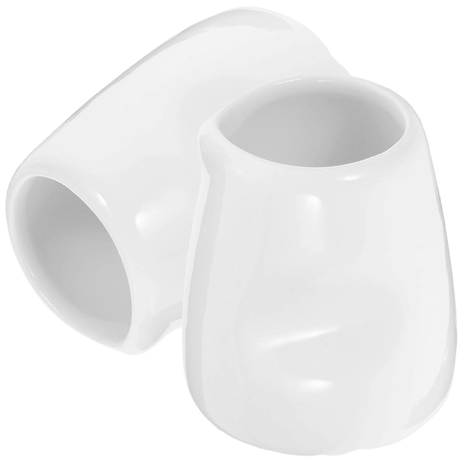 2pcs Mini Ceramic Creamer Pitcher for Coffee Milk Honey Sauce