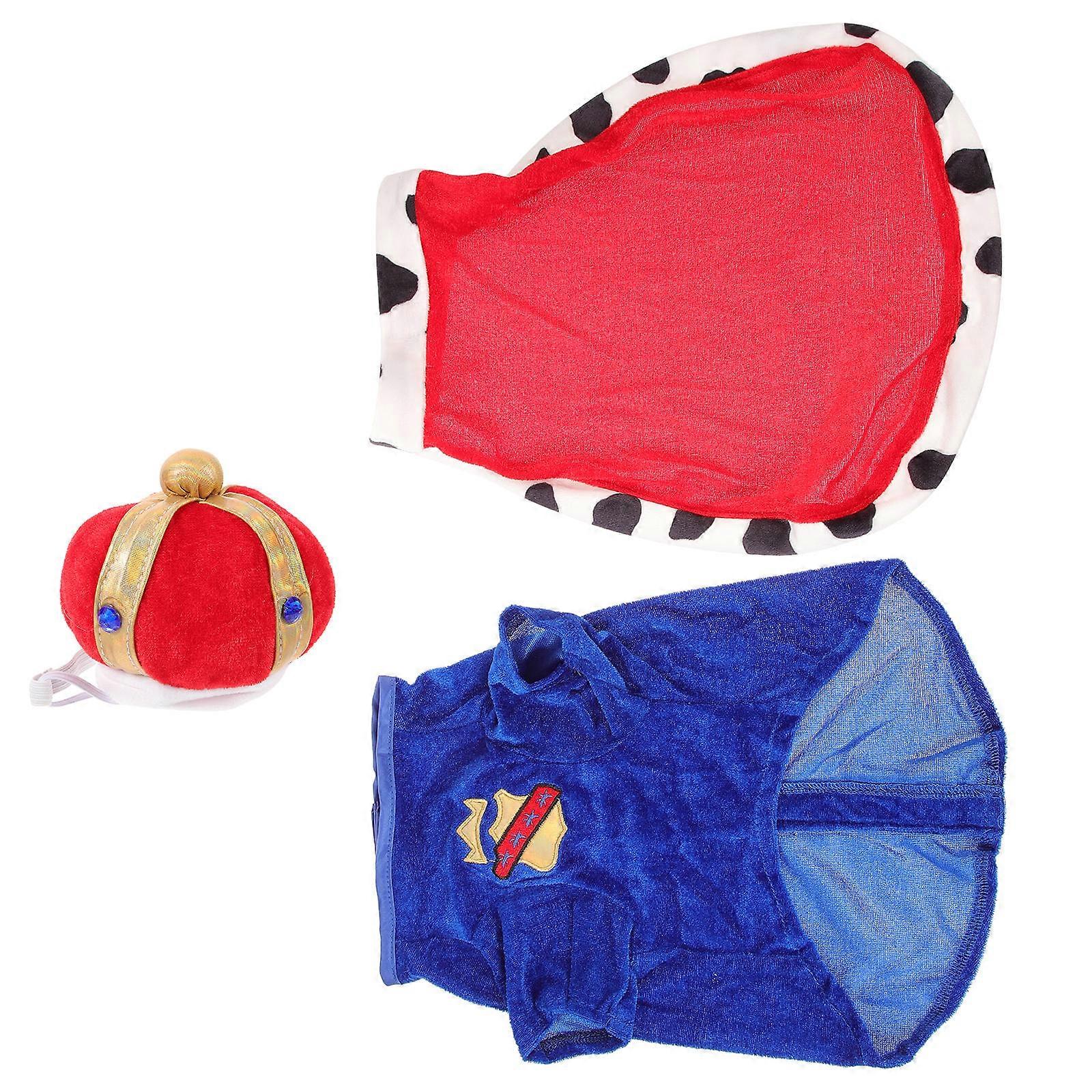 Lovely Pet Cloak With Crown Ideal For Photos And Everyday Wear 1 Set