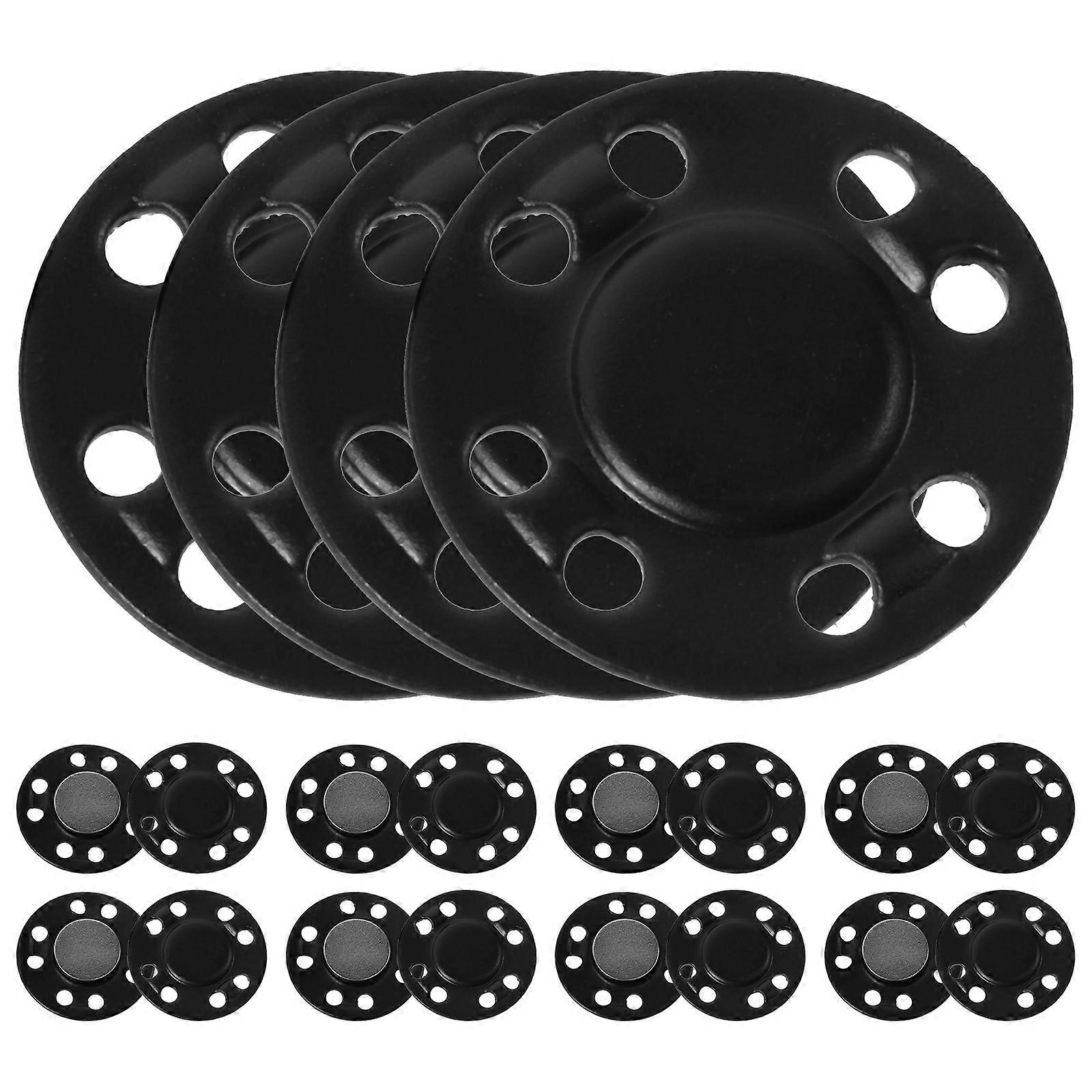 Clothing Magnetic Snaps 10Pcs Ideal For Daily Wear And Sewing Projects In Black Color Round Shape With Magnetic Closure