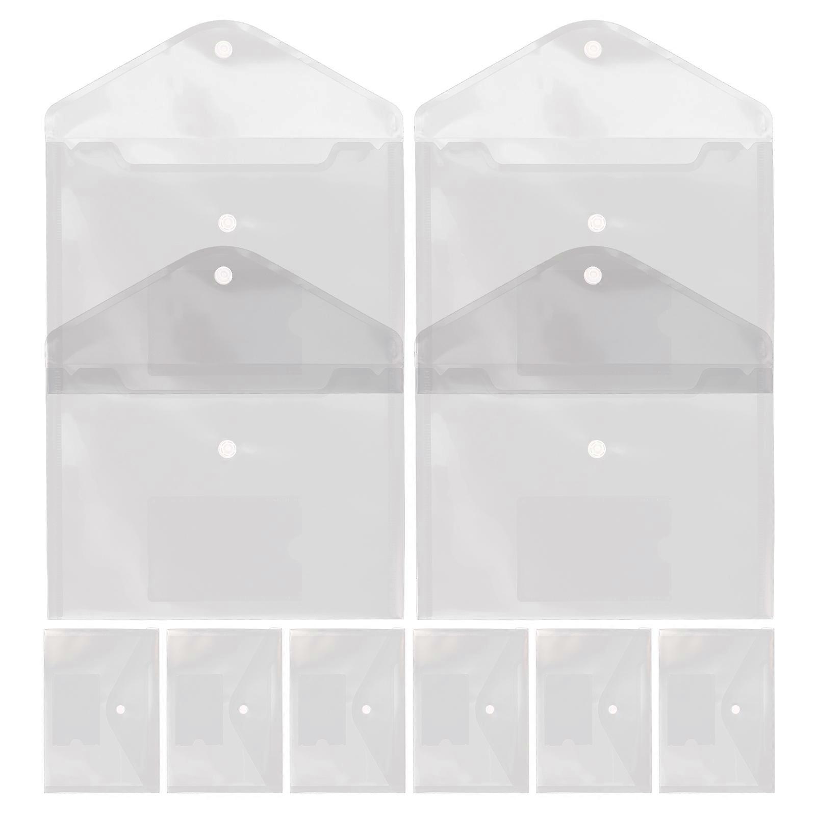 A5 File Organizers 12Pcs Clear Plastic Document Holders Ideal For Office Use Featuring Waterproof Capability