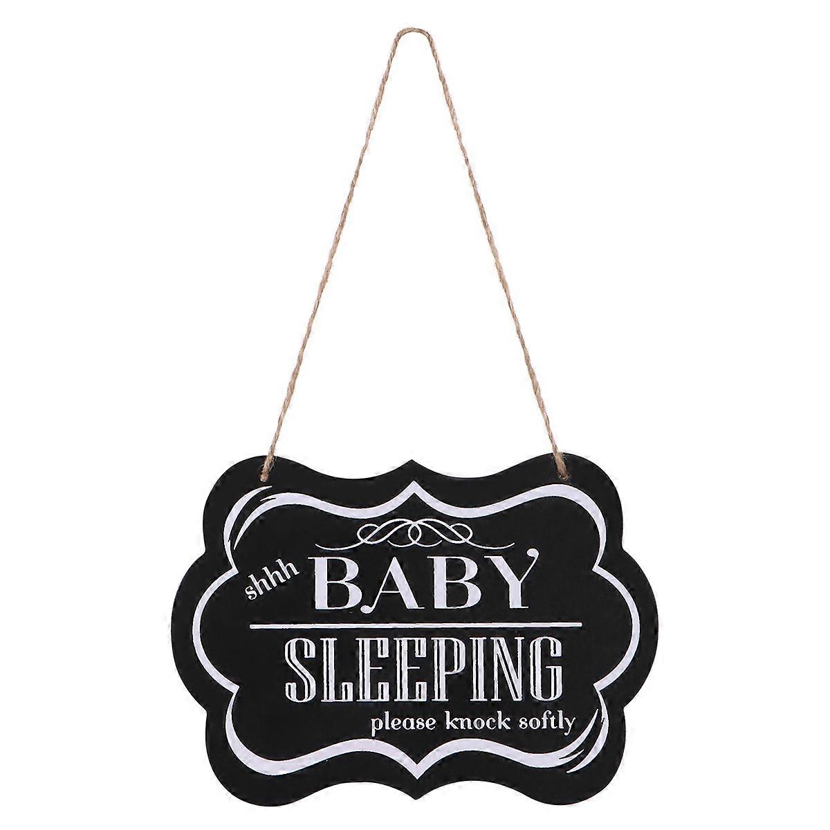 Shhh 赤ちゃんが寝ているのは、装飾用にソフトに木製の装飾マルチカラーをノックしてください 7.8 x 5.6 インチ