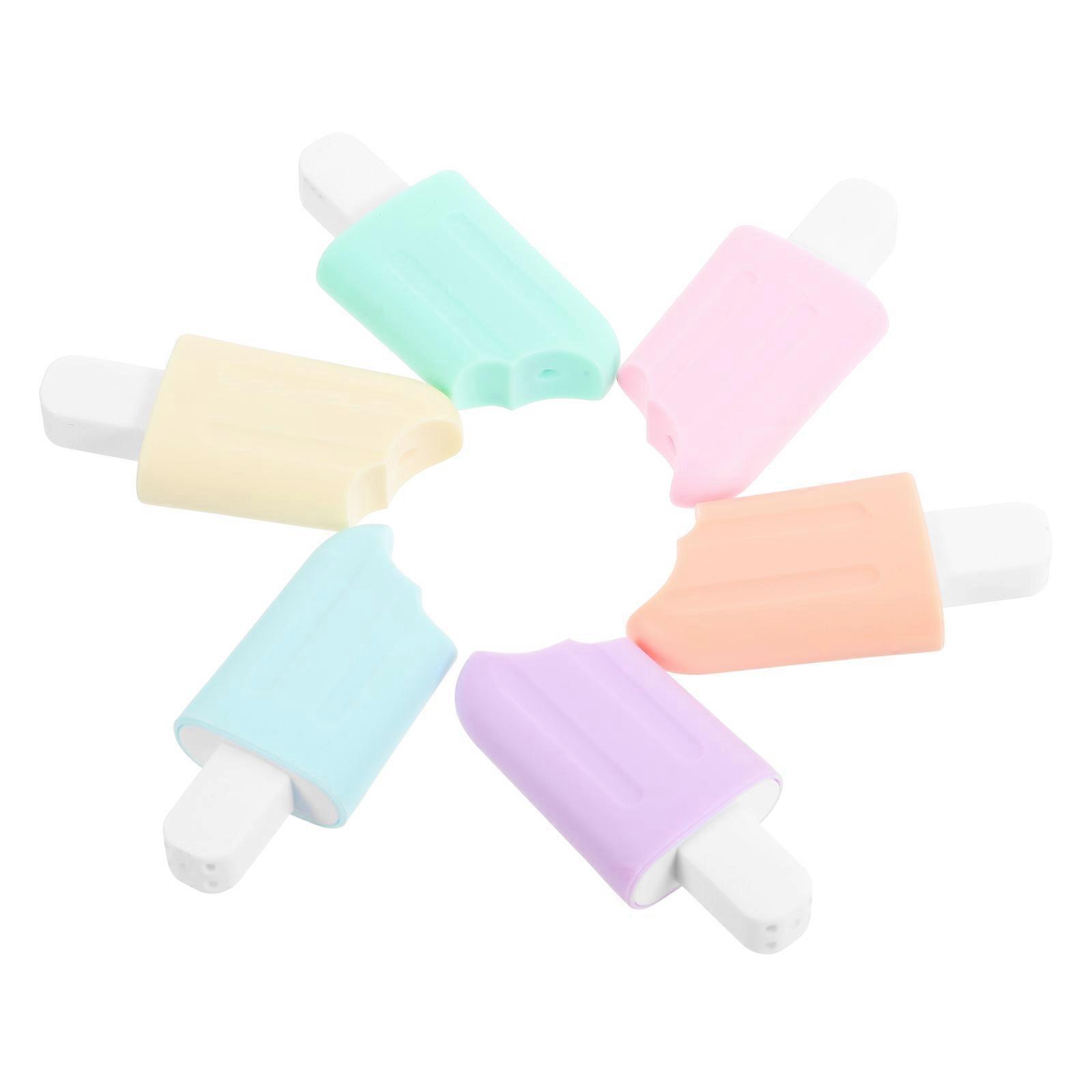 Decorative Small Highlighter 6Pcs Convenient Design Office Supplies Assorted Documents
