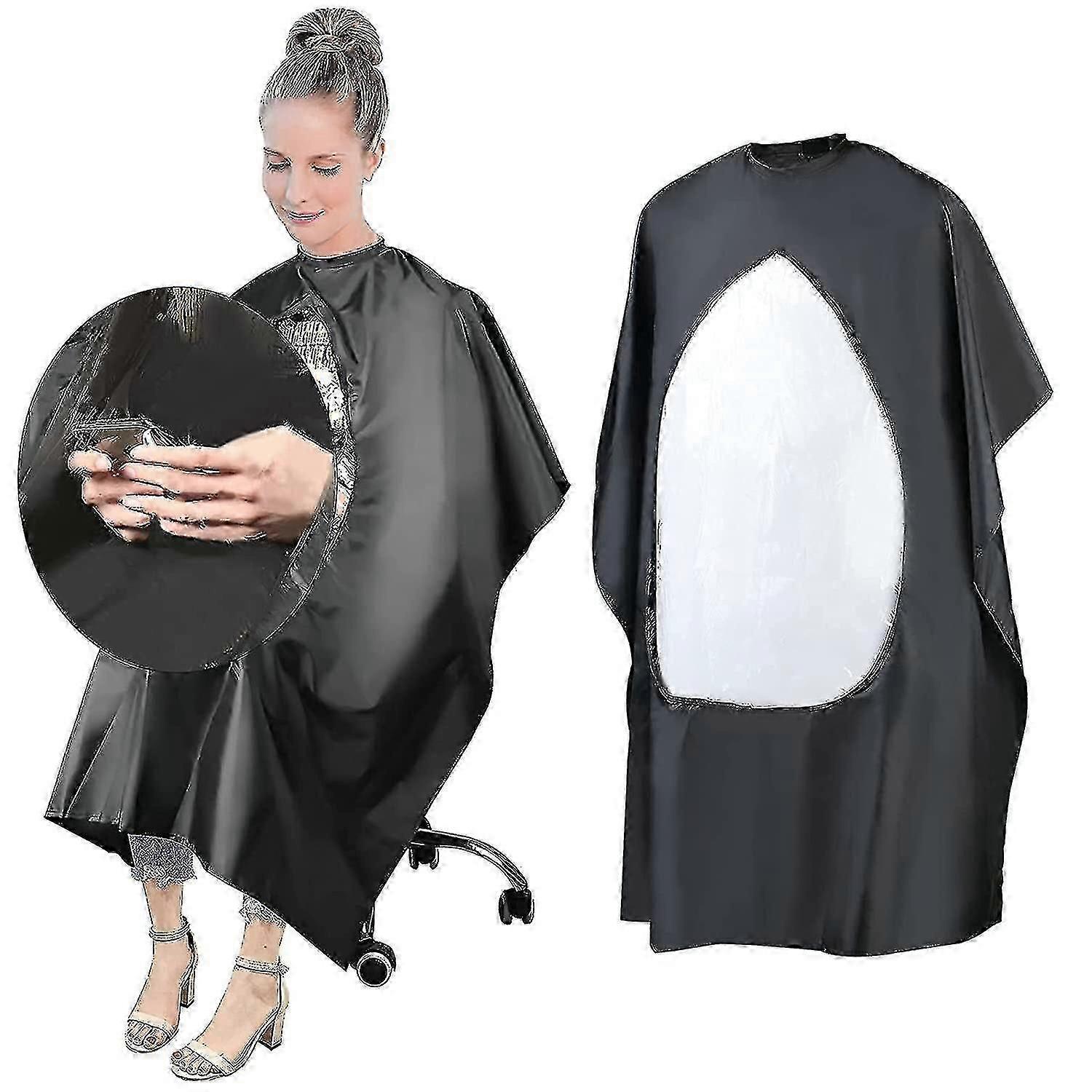 Premium Haircut Cape with Visualization Window - Adjustable Barber Cape for Salon & Home U