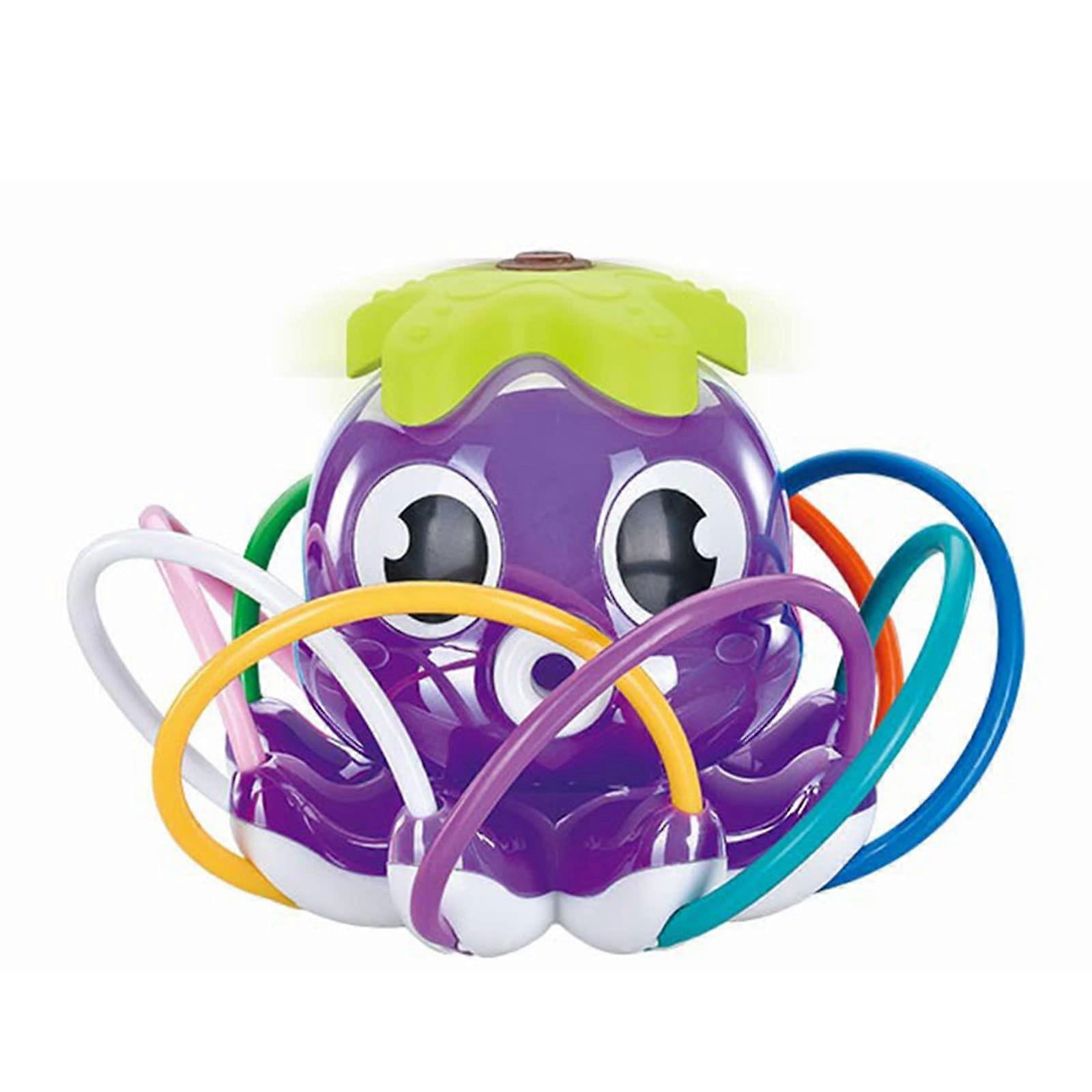 Squid Water Spray Sprinkler Toy for Lawn Wedding Backyard Playset with Rotary 8 Hose Interactive Splash Activity