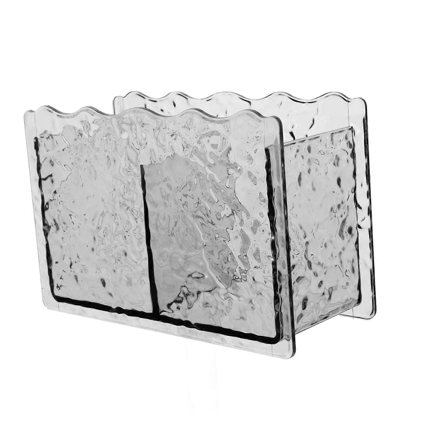 Robust Plastic Pen Holder Multi-Functional Clear Desk Organizer for Office Makeup Brushes and Kitchen Utensils Easy to Clean