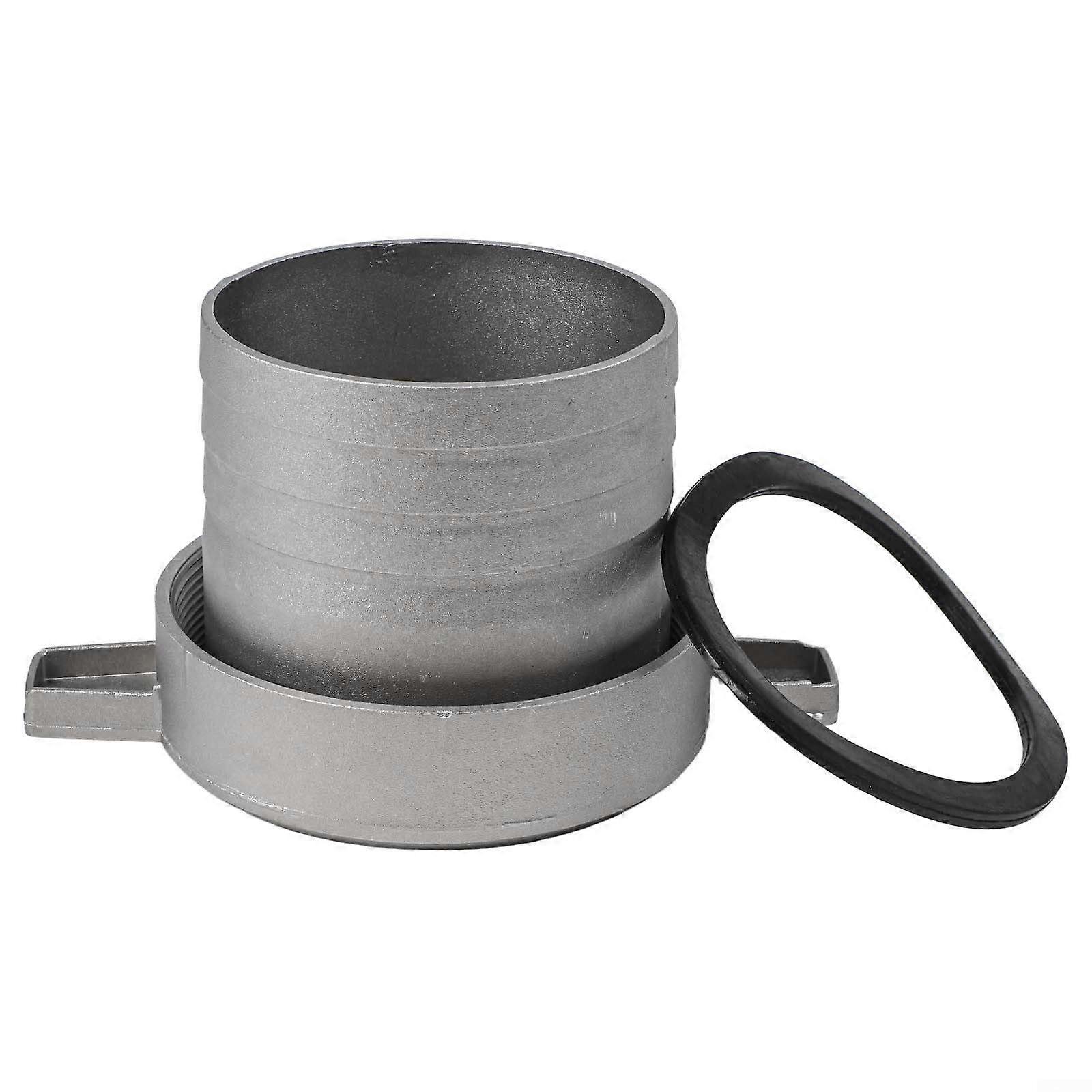 Aluminum water pump connection with rubber gasket for use with various pipe sizes in the  and maintenance of water pumps, 10.2 cm 4 inch