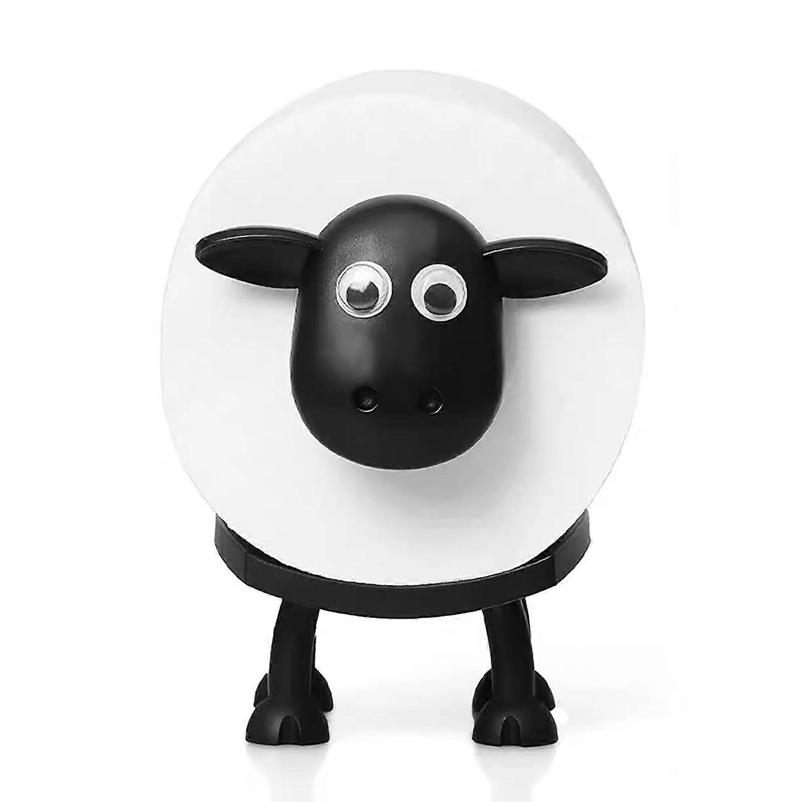 Sheep Toilet Holder 3D Printed Black Sheep Loo Roll Holder Freestanding Toilet Paper Shelf Bathroom Set