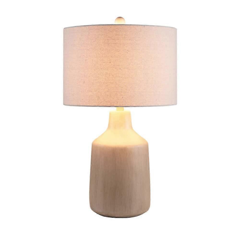 Retro Industrial Cement Table Lamp With Fabric Shade, American Living Room Desk Lamp, Nordic Indoor Lighting, A Dimmer Switch