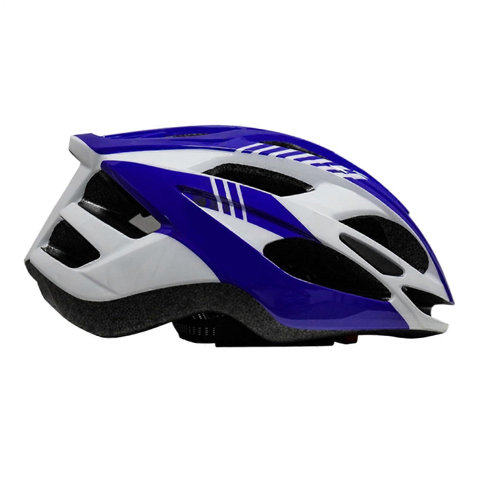 Adult Bicycle Helmet Breathable Headgear With Adjustable Chin Strap For Road And Mountain Skating And Scooter Blue