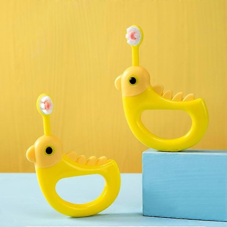 2 PCS Cartoon Small Yellow Chicken Soft Hair Toothbrush