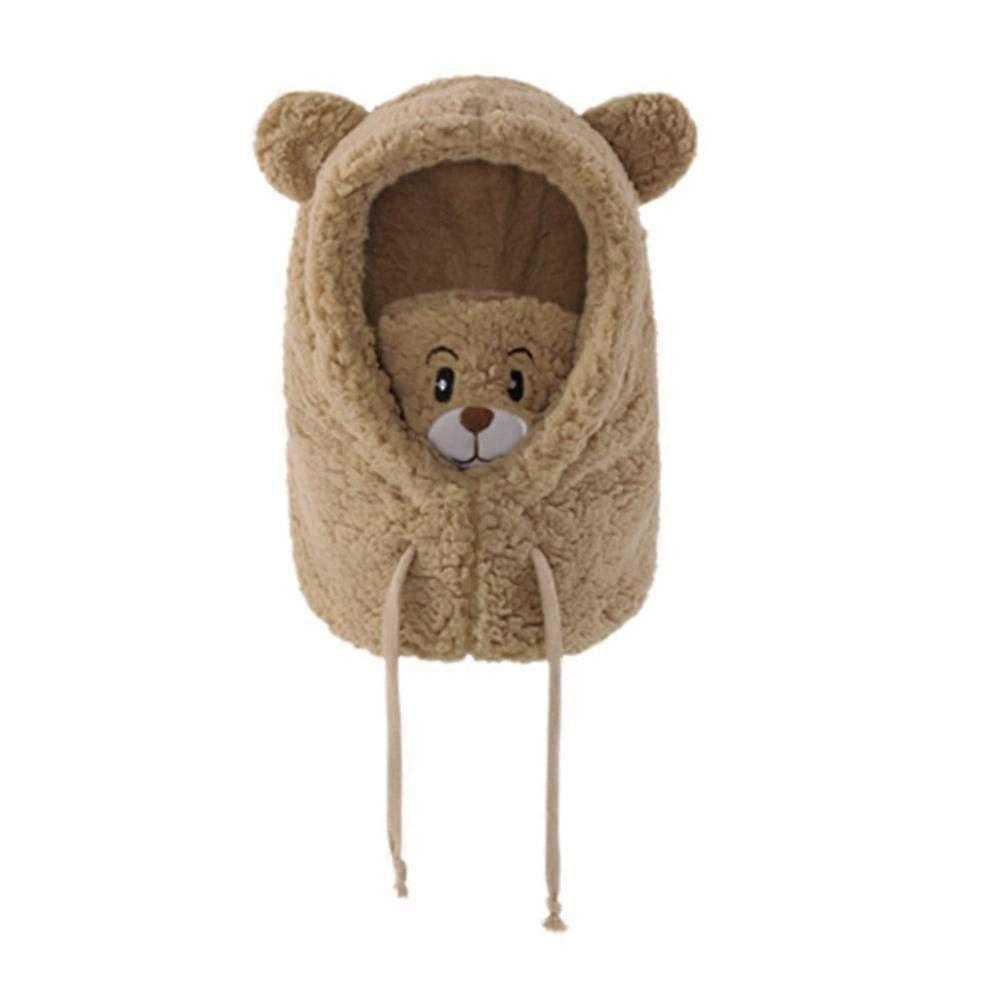 Gorro de pelúcia com protetores de orelha, quentinho e fofo, ideal para atividades internas e externas. Tamanho único.