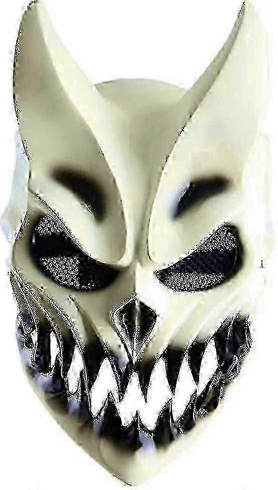 Demon Mask, Slaughter To Prevail Mask Oni Mask Halloween Prop Party Mask Movable Mouth Mask Hallowee