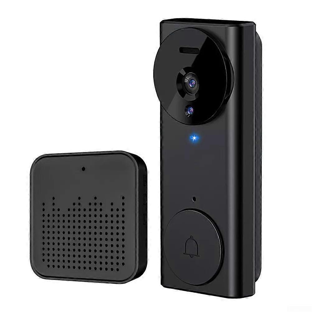 Equipped with a wireless smart doorbell for enhanced home security after sunset.