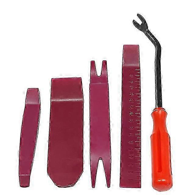 Plastic car tool for interior trim removal and panel disassembly