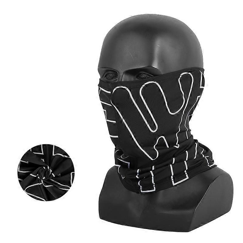 WEST BIKING Summer Cycling UV Protection Face Mask Head Scarf Breathable Ice Silk Neck Gaiter - Blac
