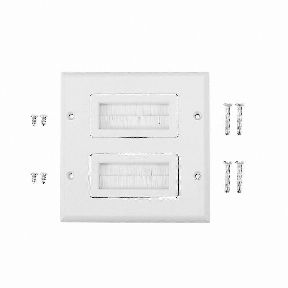 Dust-Proof Plastic Wall Plate Cover for Cable Management and Multimedia Outlets