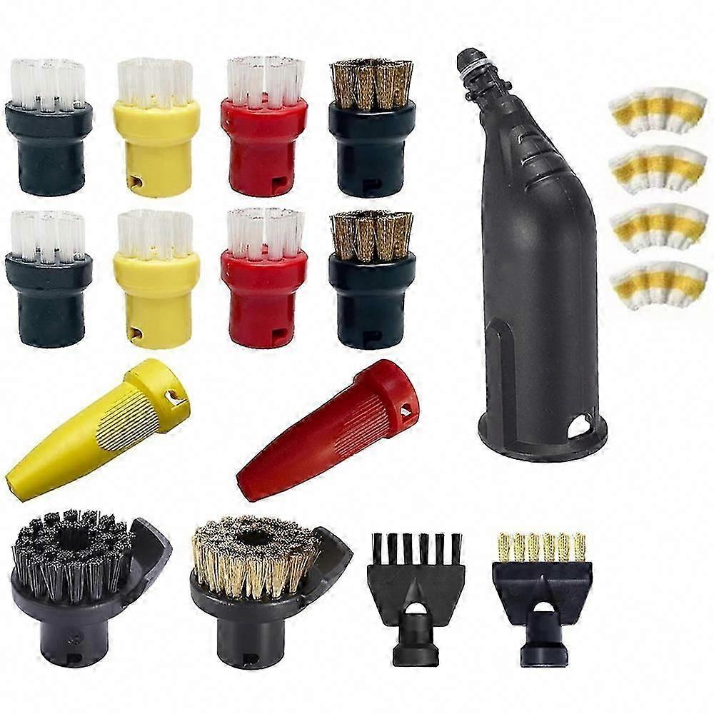 19-Piece Accessory Kit for Karcher Easyfix SC1 SC2 SC3 SC4 SC5 Steam Cleaner with Round Brushes Nozzle Spare Parts