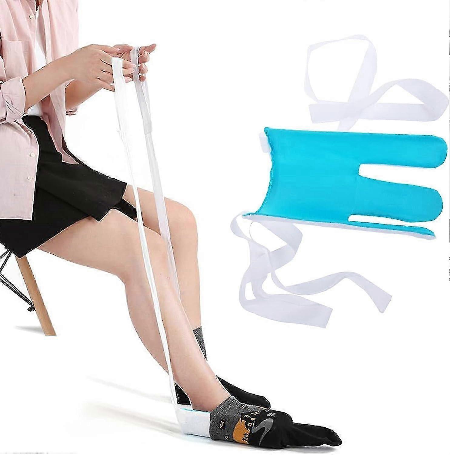 Sock Aid Kit,Sock Helper-Easy on,Easy Off Tools for Seniors Pull Up Assistance Help, Pulling Assist Device,Socks Helper (1 Pack)