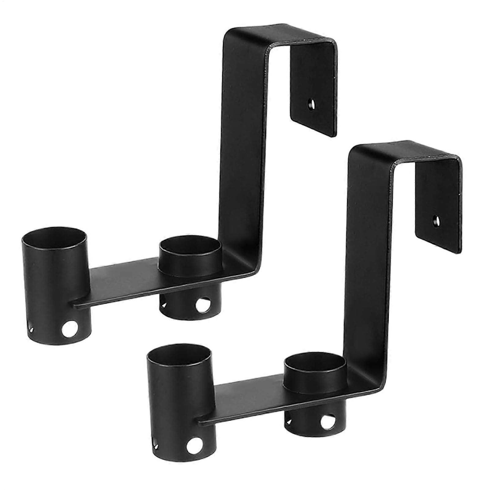 2pcs Pool Fence Hooks Black, Pool Tool Organizer for Hanging Pool Cleaning Accessory, Pool Pole, Brush, Leaf Skimmer Net, Vacuum Head Ref: 7972