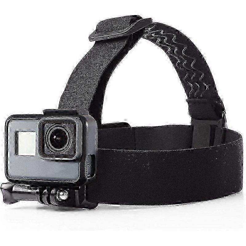 Adjustable Elastic Head Strap Mount for Action Cameras - Secure & Comfortable Headband Accessory