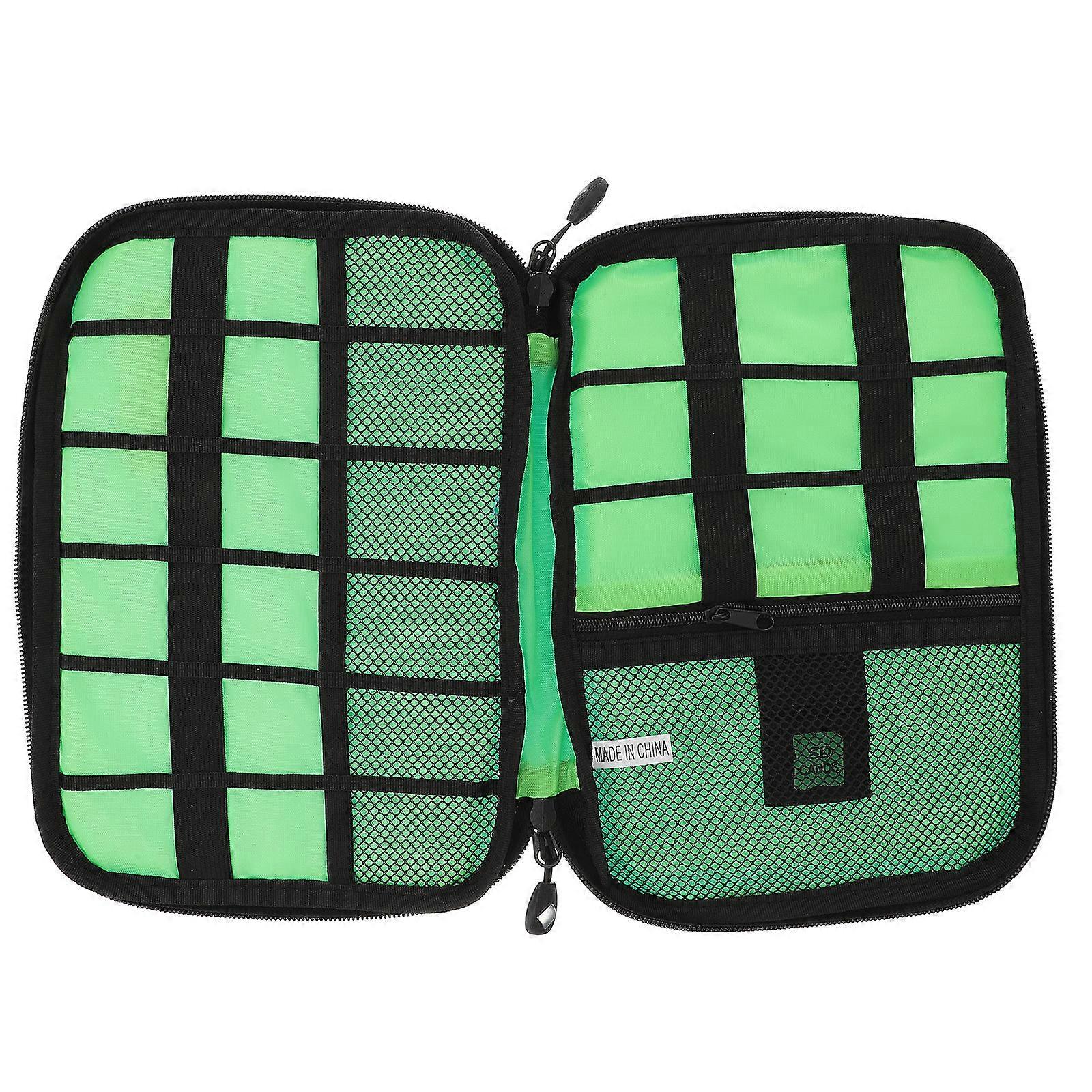 Electronics Organizer Multifunction Cable Organizer Case for Office Use Blue 600d Oxford Cloth Waterproof 1Pcs
