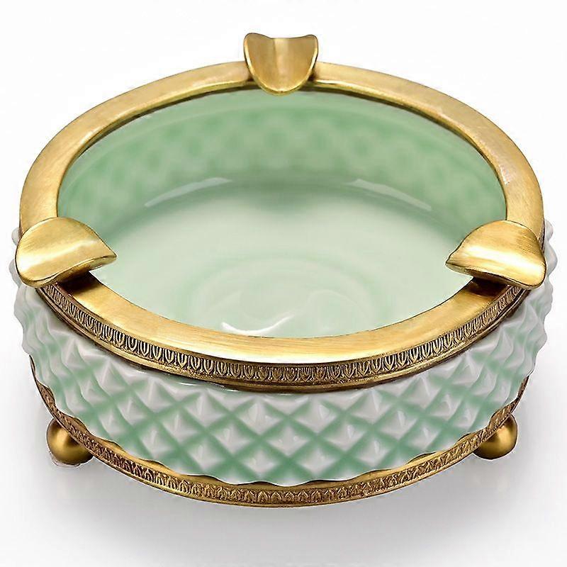 Fashion Bronze Ceramic Cigar Ashtray Creative