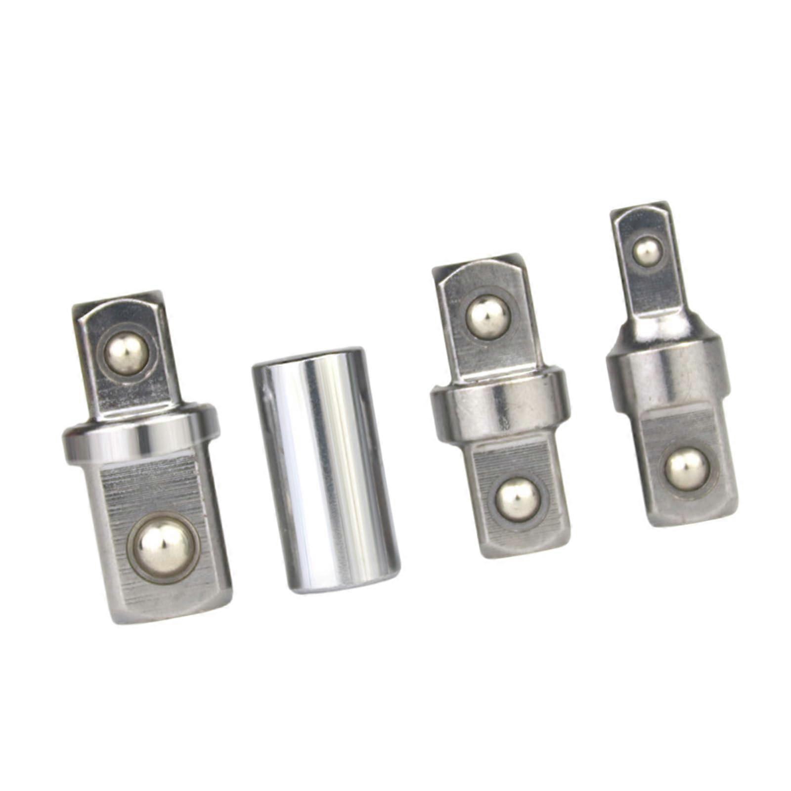 Socket Adapter Set, DoubleHead Square Drive, 1/43/8 and 1/2 Inch, Portable for Easy Carrying in Toolboxes