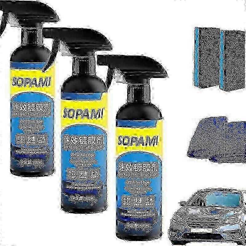 1-3 Sets Sopami Car Coating Spray with Quick Wax Polish Protection for Cars and Motorcycles