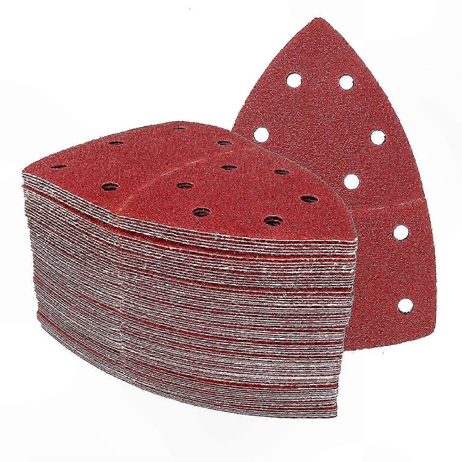 50-Pack Sanding Sheets, 11-Hole, 105 x 152 mm, 100 Grit, Compatible with Multiple Sanders