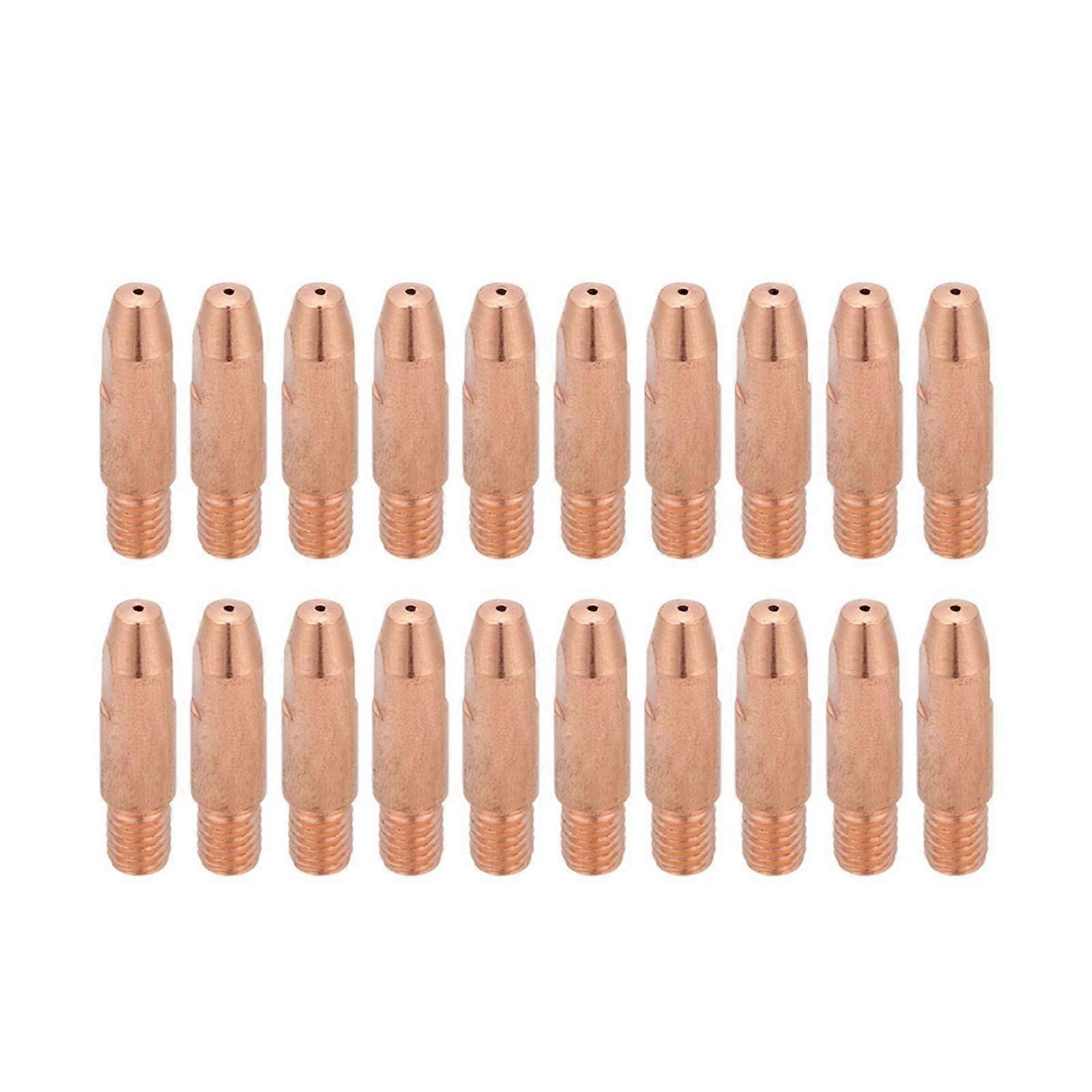 20Pcs Copper Contact Tip M6 for Binzel 24KD MIG/MAG Welding Torch (1.0mm)