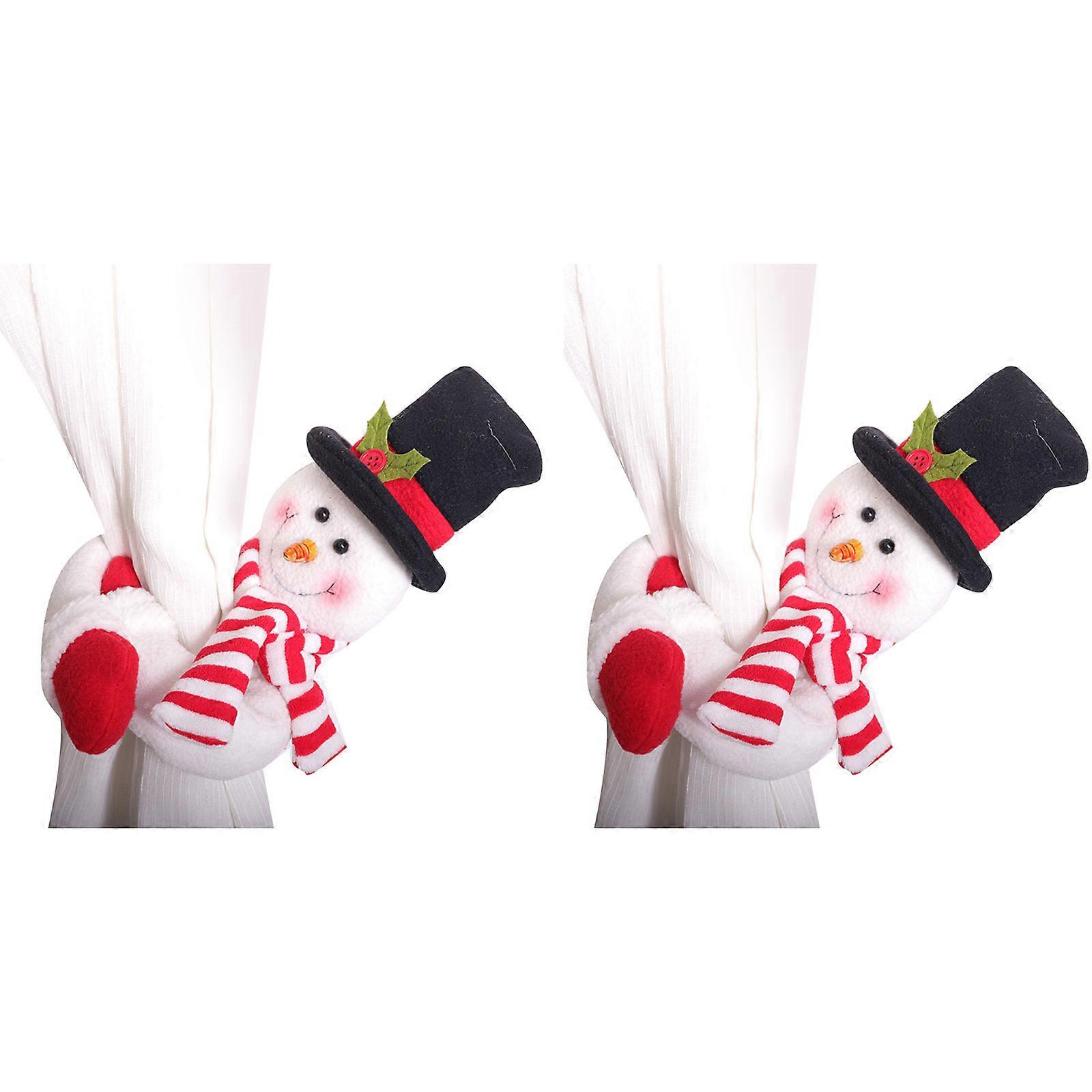 Adjustable Character Curtain Clasps Soft Materials Child Safe Decoration for Christmas Tree Door Knobs Projects  B