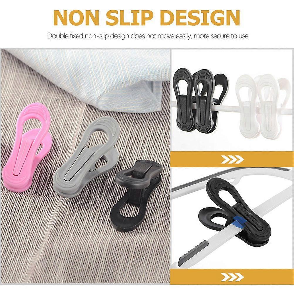 10pcs Hanger Clips Clothes Clips Plastic Clothespins Sock Clips for Laundry