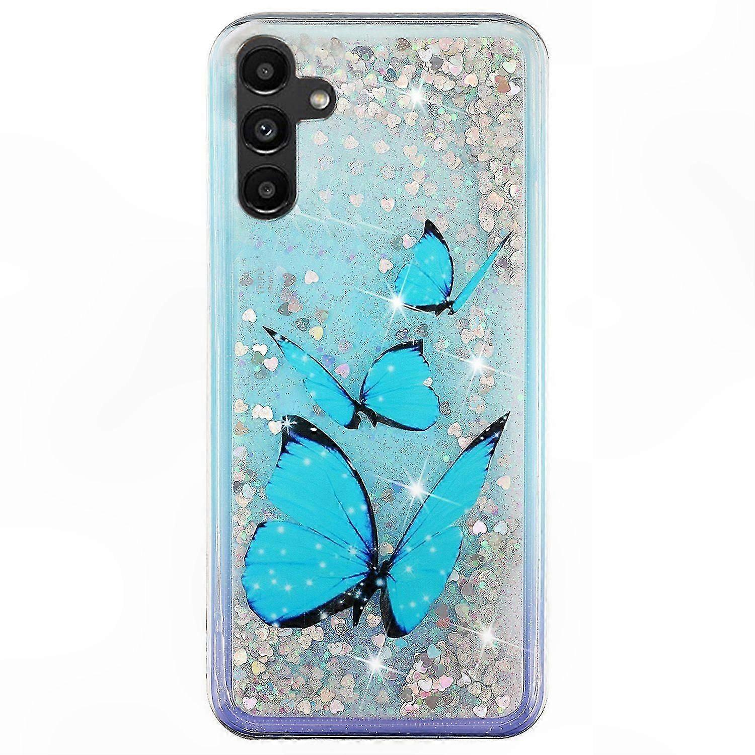 Soft TPU Back Cover with Floating Quicksand Design for 5G Smartphone - Dog Pattern