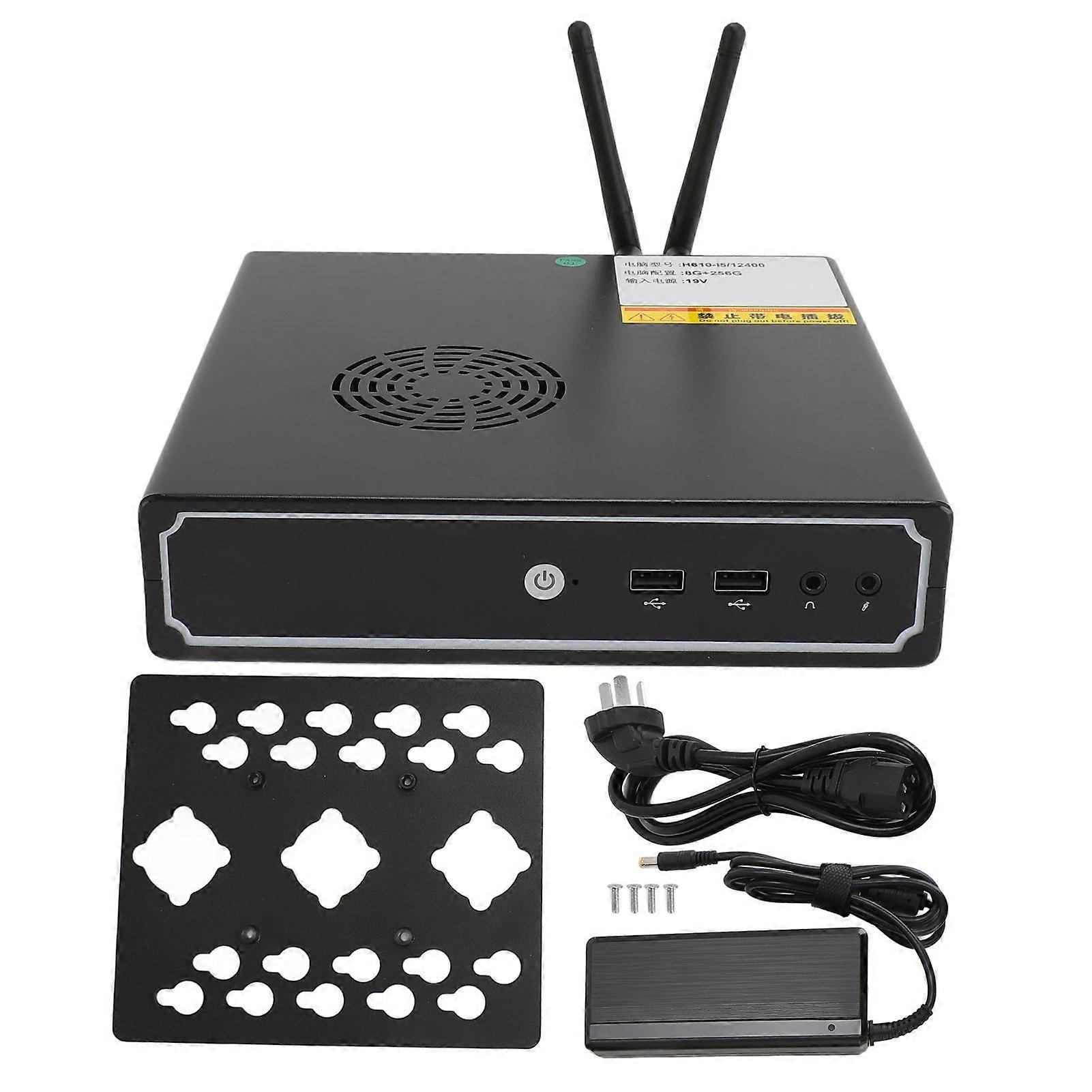 Mini PC 2.4G 5G WiFi DDR4 8GB 256GB Compact Desktop with Dual Display Outputs AU Plug