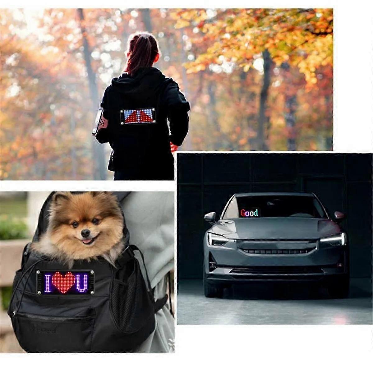Leather Case Style Led Car Sign Flexible Small Screen Led
