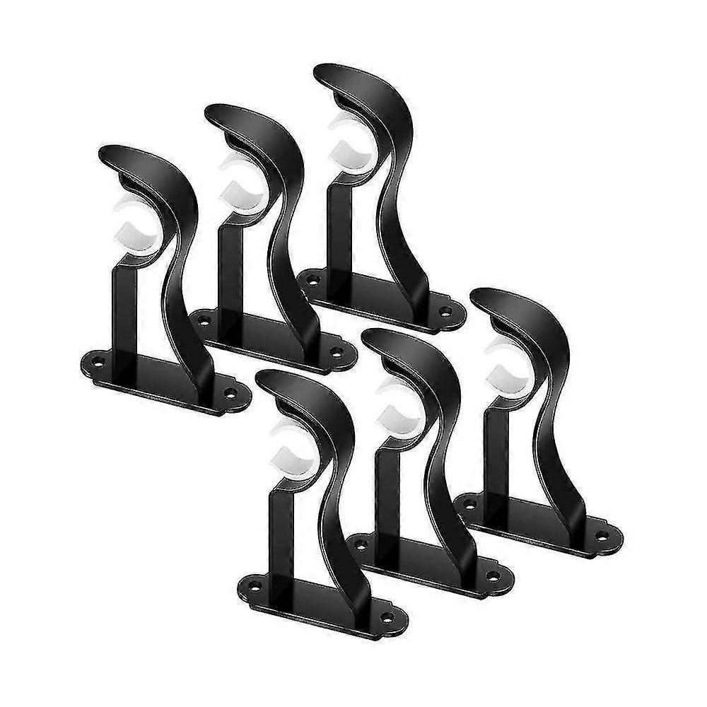 Curtain Rod Bracket, 6 Pack Curtain Rod Hooks For Wall Drapery Sing...
