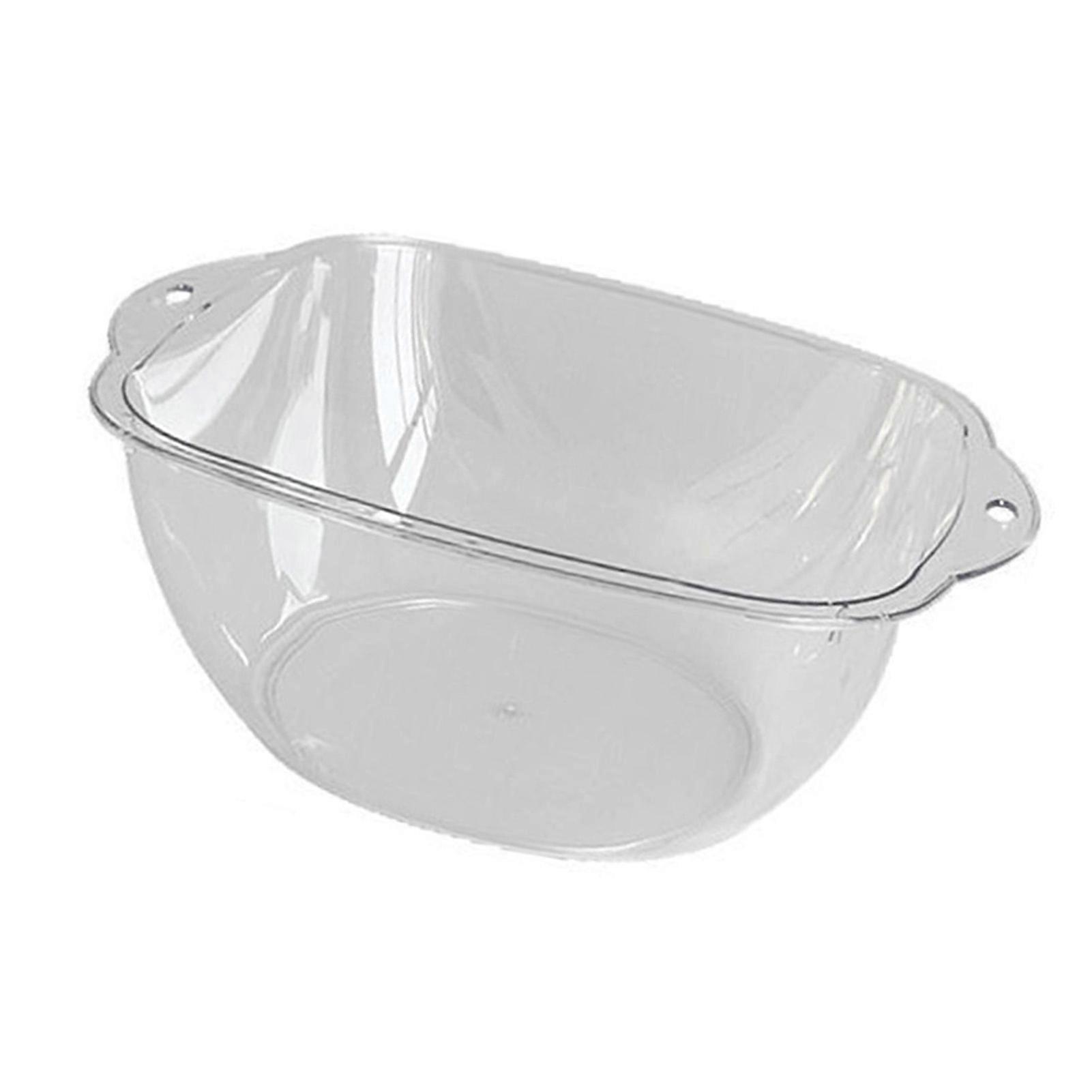 Transparent Thickened PET Face Basin 600g Durable Clear Washbasin