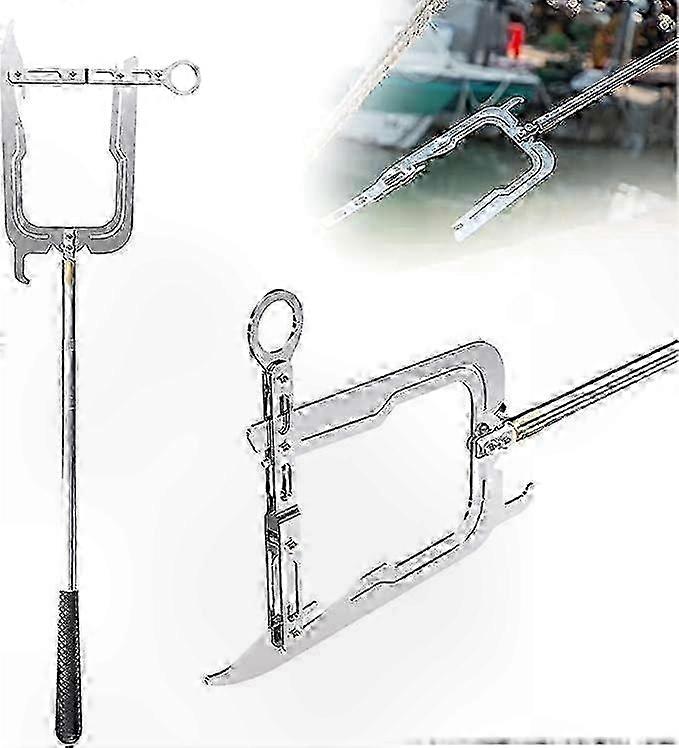 Adjustable Boat Hook with Dock Ring and Threader for Easy Installation