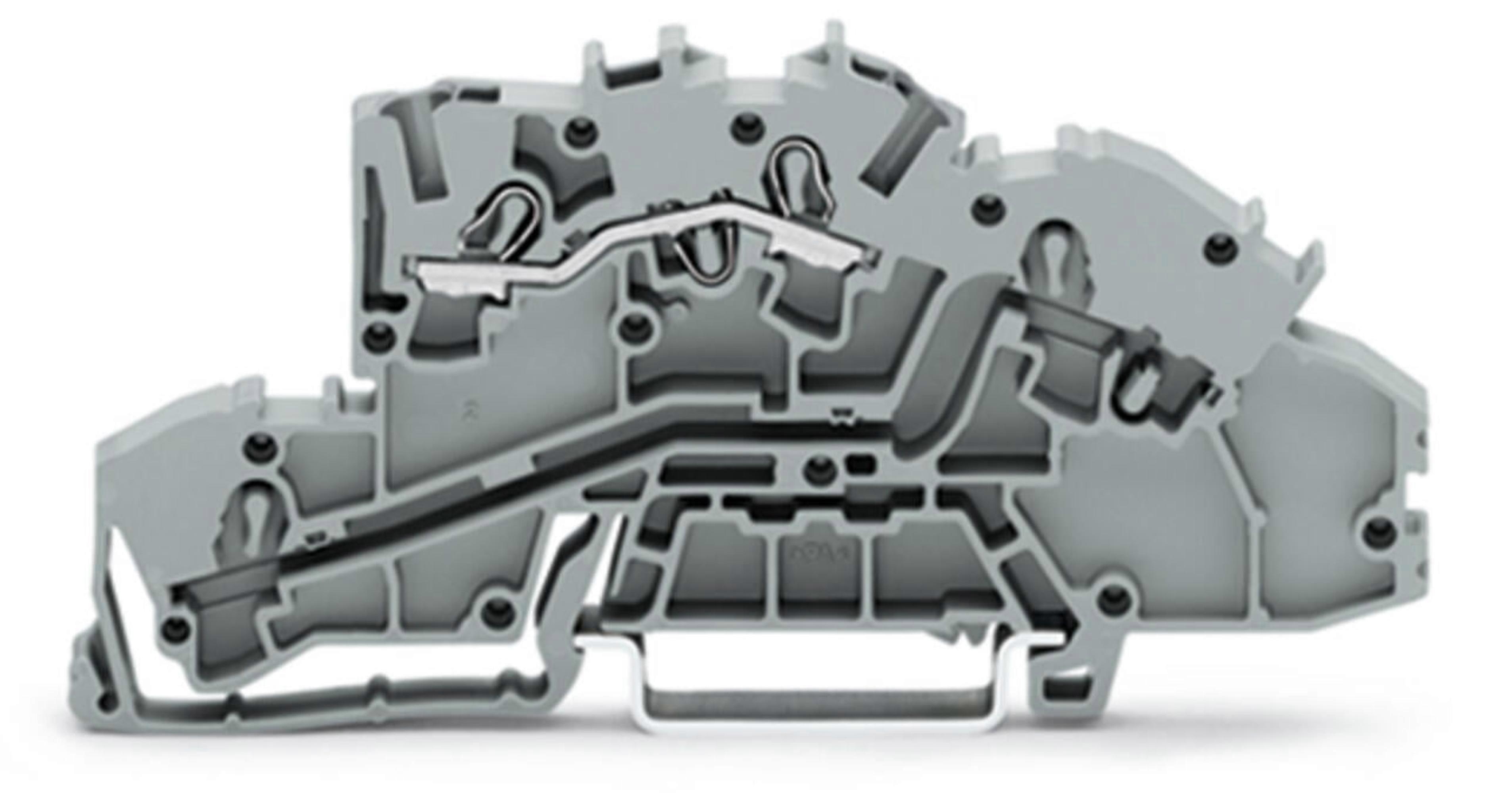 Installationsetagenklemme L 4 mm², grau, 50 Stück