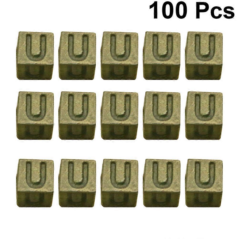 100PCS Square Alloy Spacer Beads Pendants Charms for Jewelry Making Art Craft DIY (Ancient Cyan, U)