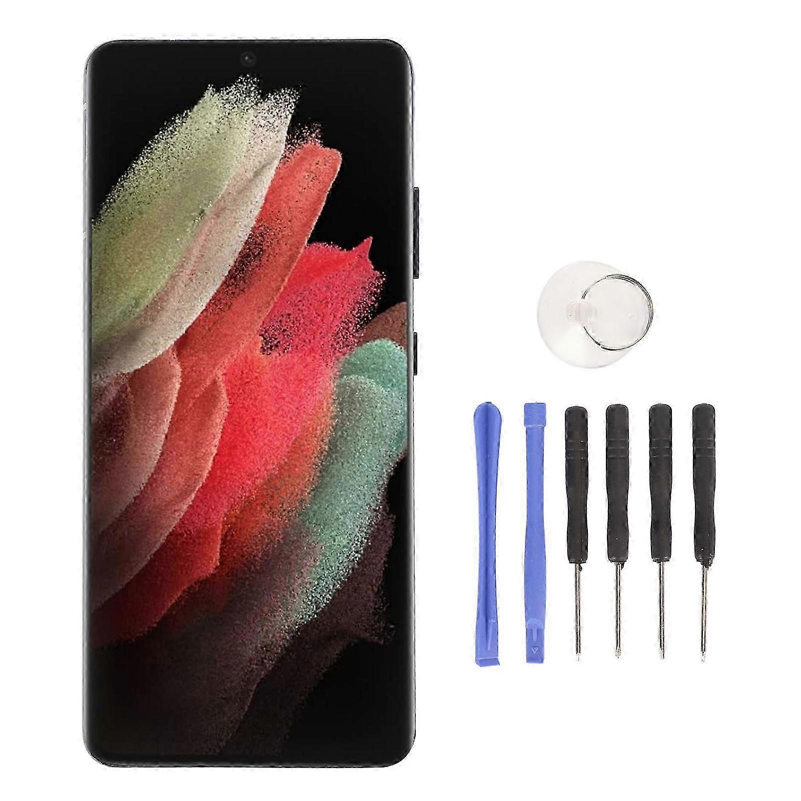 2025 Galaxy S21 Ultra 5G Noir LCD Écran tactile de remplacement avec kit de réparation - G998B G998U