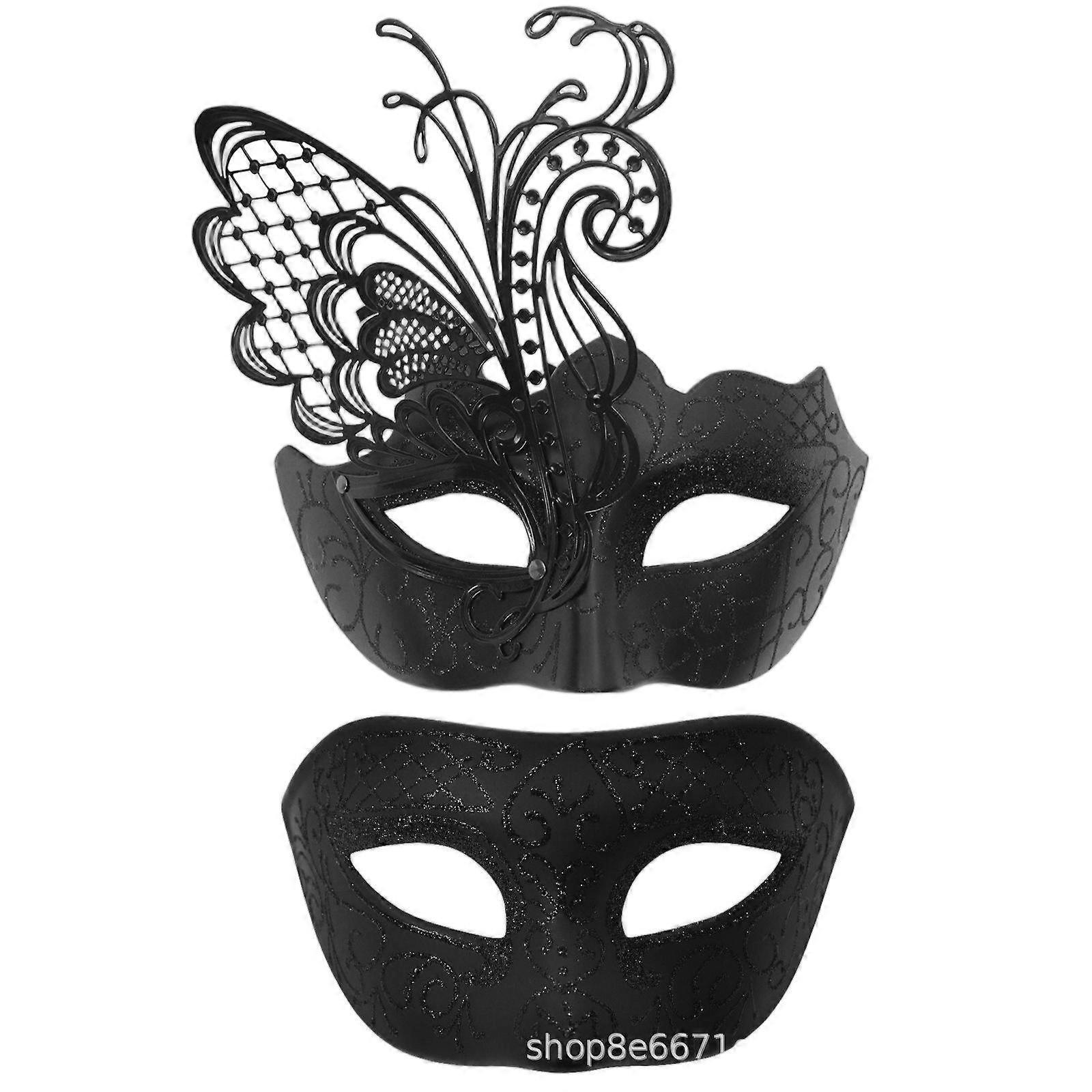 Venetian masks opposite, combination of plastic and metal, multicolor and diverse styles, DIY available